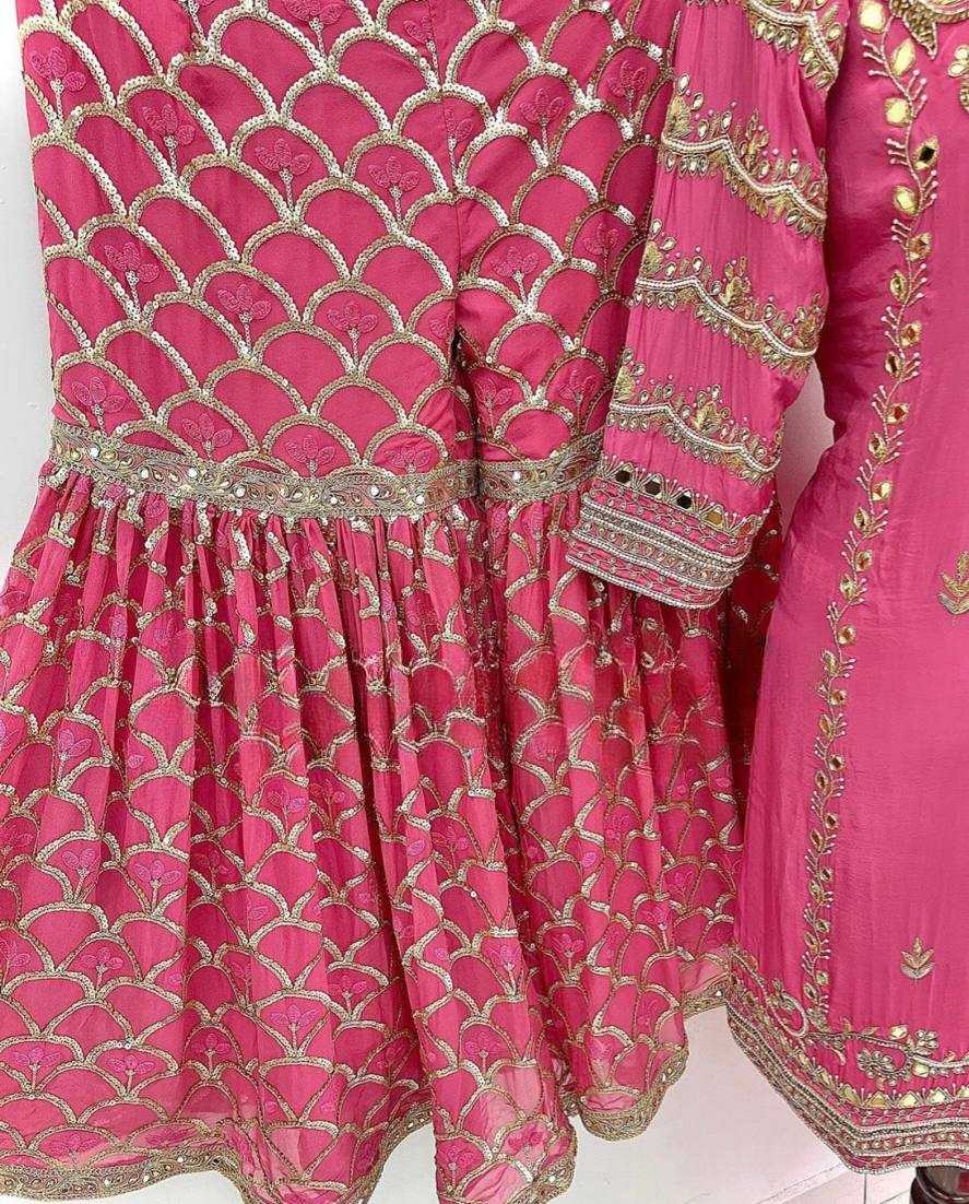 YNF CHINON SILK KESH227 1016 SUITS & DRESSES WHOLESALE SHARARA SALWAR EMBROIDERY LADIES SILK WEDDING SILK SUITS MANUFACTURER