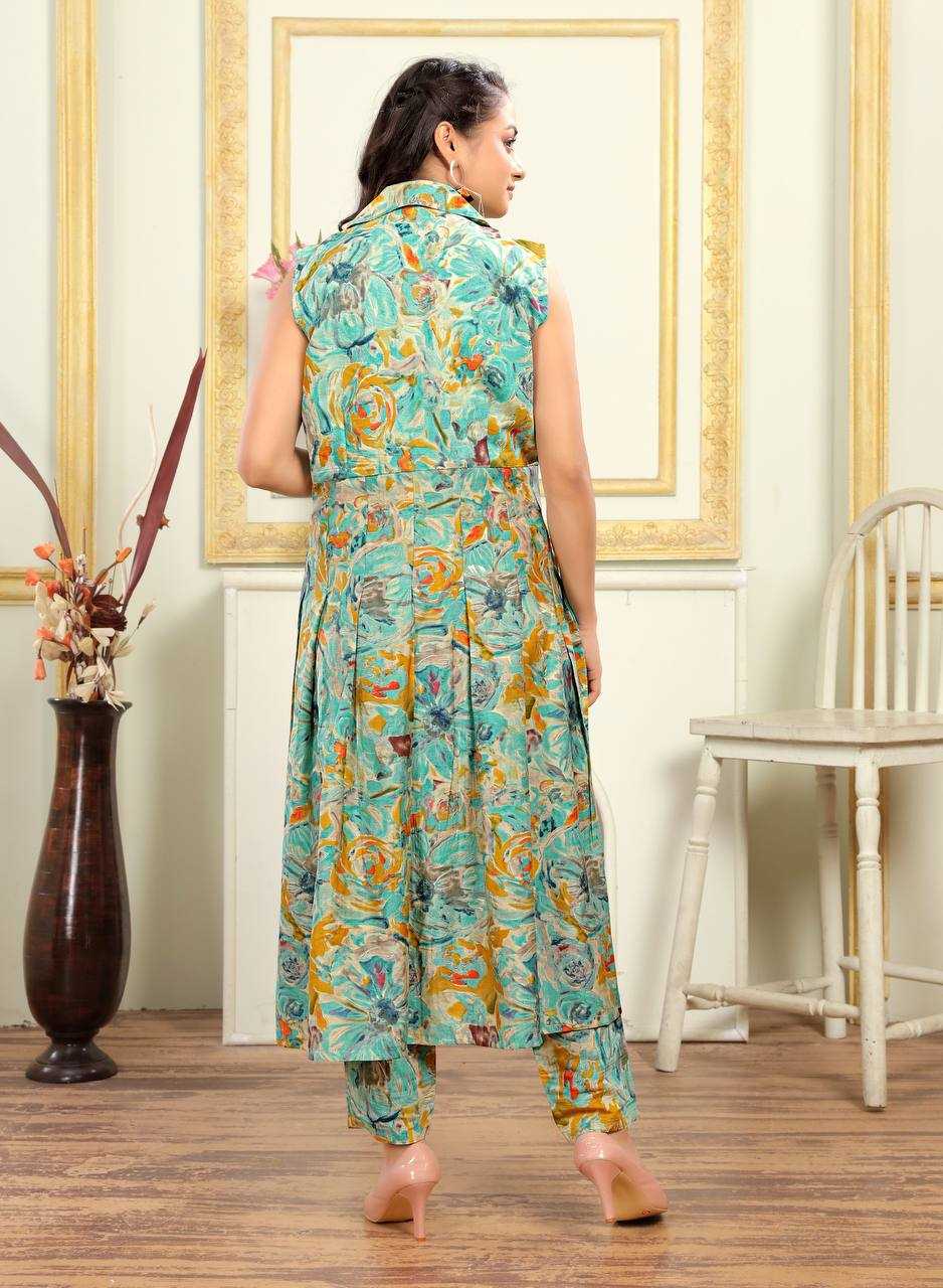 YNF COTTON KESH240 363 KURTIS WHOLESALE COTTON PRINTED ANARKALI COLLAR NECK SLEEVELESS KURTIS MANUFACTURER