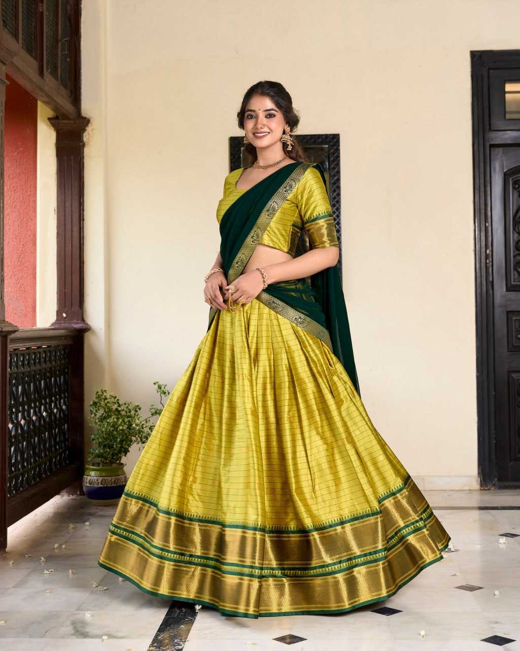 YNF COTTON SILK KESH134 AKSHARA LEHENGAS WHOLESALE SILK PAITHANI LEHENGA WITH DUPATTA LEHENGAS MANUFACTURER