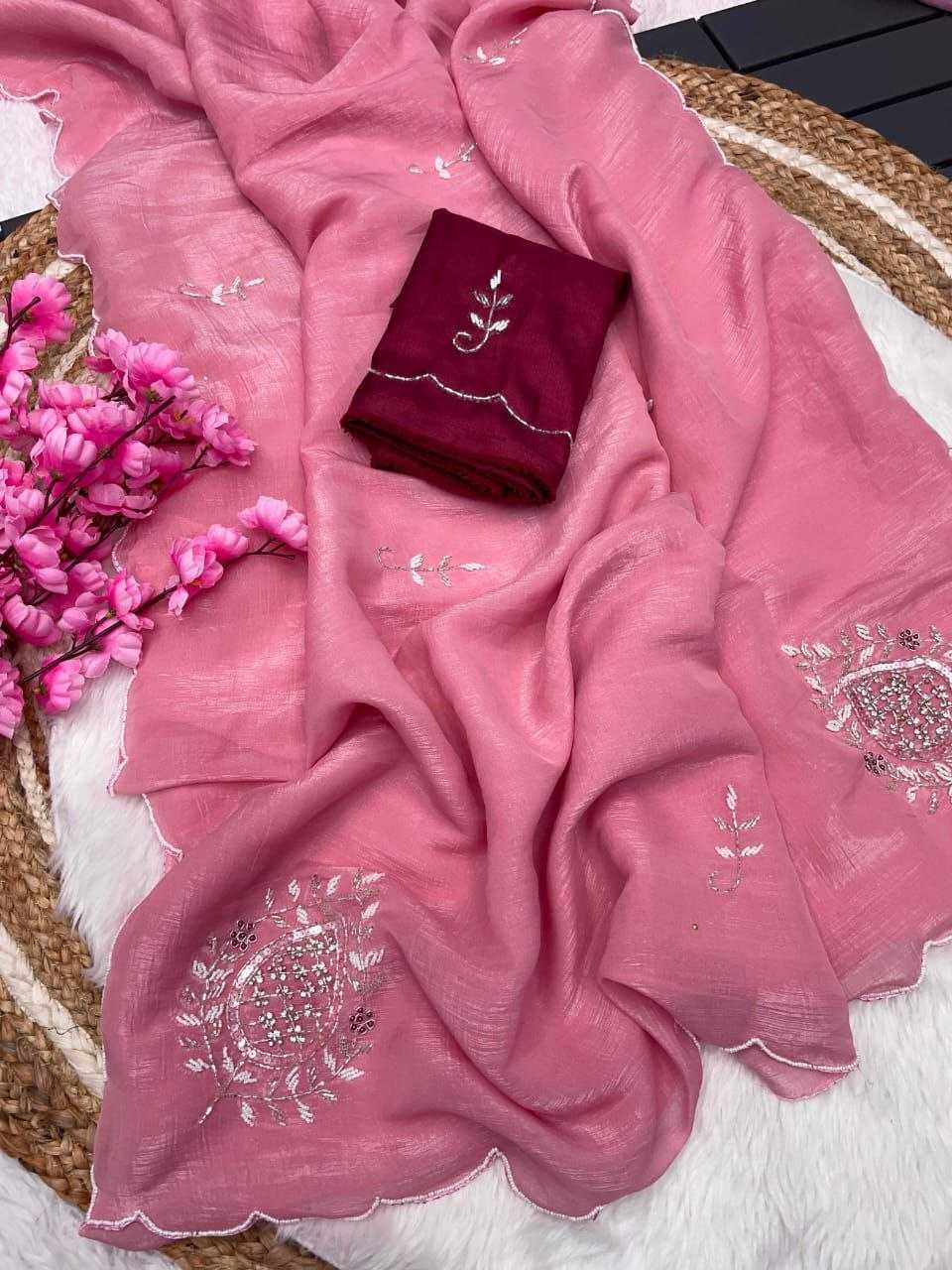 YNF CRUSH SILK RIN143 418 SAREES WHOLESALE SEQUENCE HAND WORK SILK SAREES MANUFACTURER