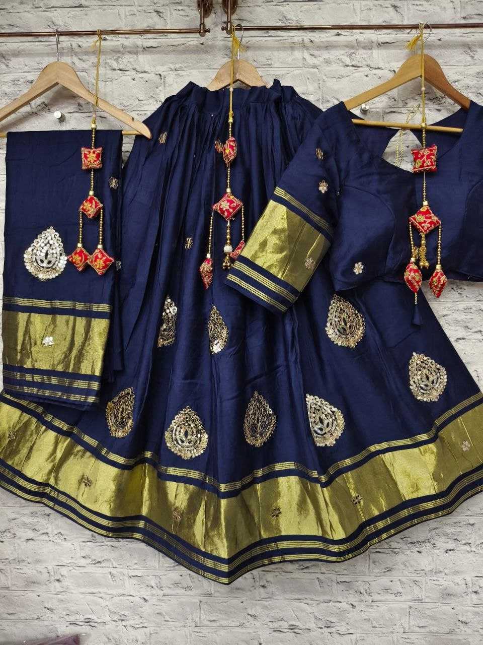 YNF GAJJI SILK KESH179 AHB104 LEHENGAS WHOLESALE BLUE TRADITIONAL SILK LEHENGAS MANUFACTURE