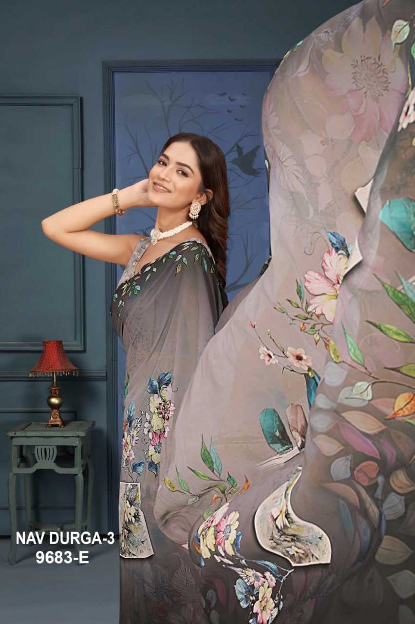 YNF GEORGETTE KESH113 Navdurga Vol-3 CLOTHING BRANDS WHOLESALE SANJANA DESIGNWEAR SAREES MANUFACTURER