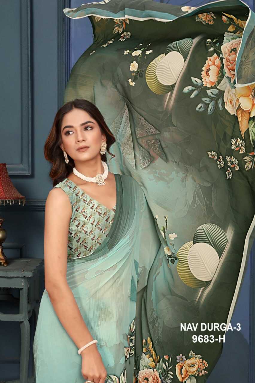 YNF GEORGETTE KESH113 Navdurga Vol-3 CLOTHING BRANDS WHOLESALE SANJANA DESIGNWEAR SAREES MANUFACTURER