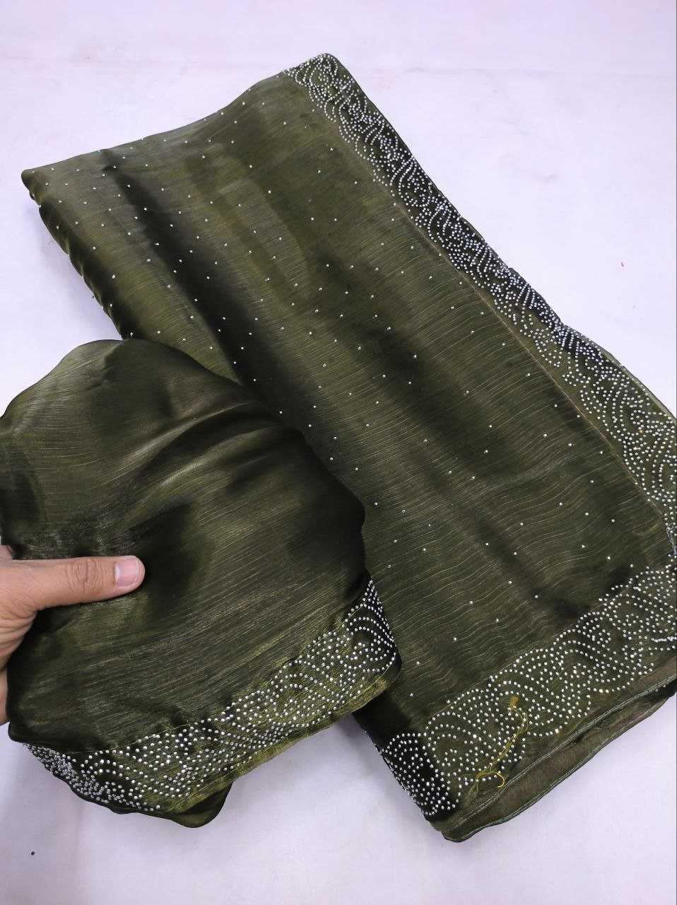 YNF JIMMY CHOO KESH188 9119 SAREES WHOLESALE JIMMY CHOO FANCY CUTWORK SWAROVSHI SAREES MANUFACTURER