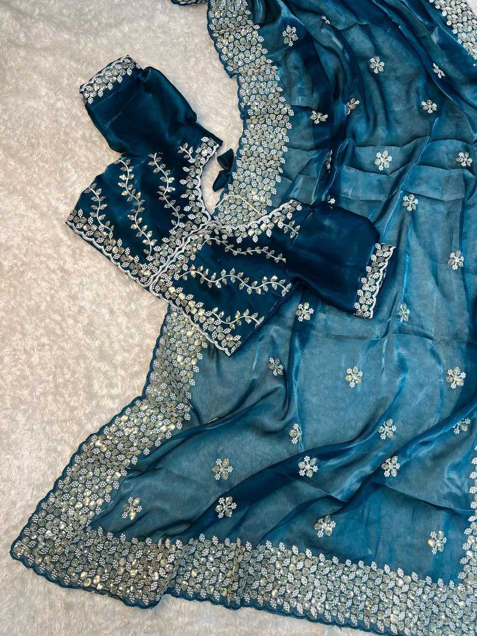 YNF JIMYY CHOO RIN202 555 SAREES WHOLESALE JIMMY CHOO PARTY WEAR EMBROIDERED SAREES MANUFACTURER