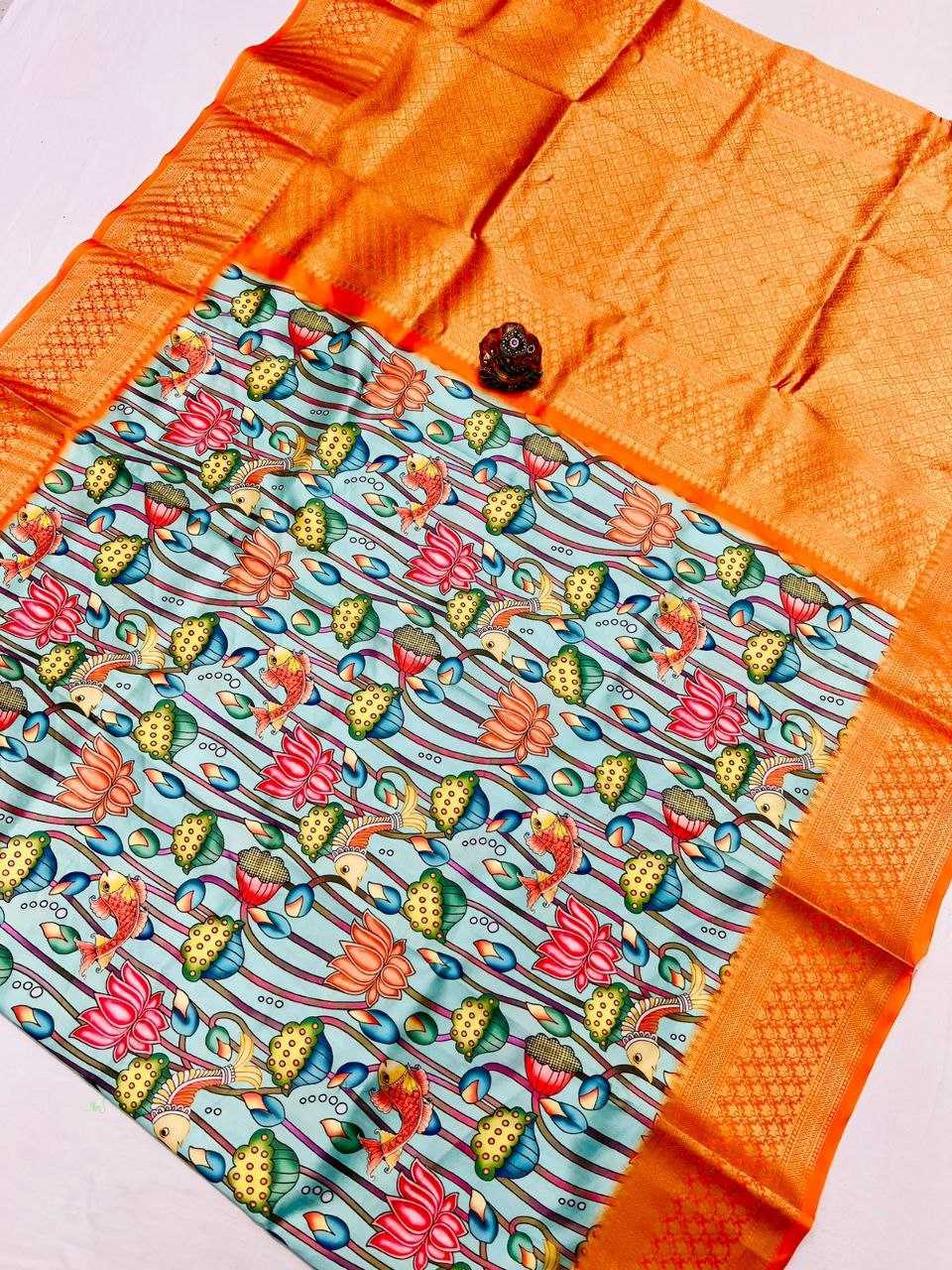 YNF LICHI SILK KESH183 Flying Fish SILK SAREES WHOLESALE SOFT SILK PRINTED SILK PURE SILK ZARI BORDER SILK SAREES MANUFACTURER