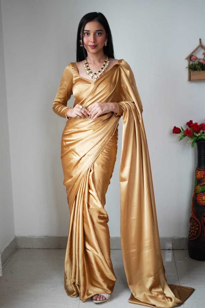 YNF SATIN KESH162 VRT96 SAREES WHOLESALE READY TO WEAR PARTY WEAR PLAIN SATIN SAREES MANUFACTURER