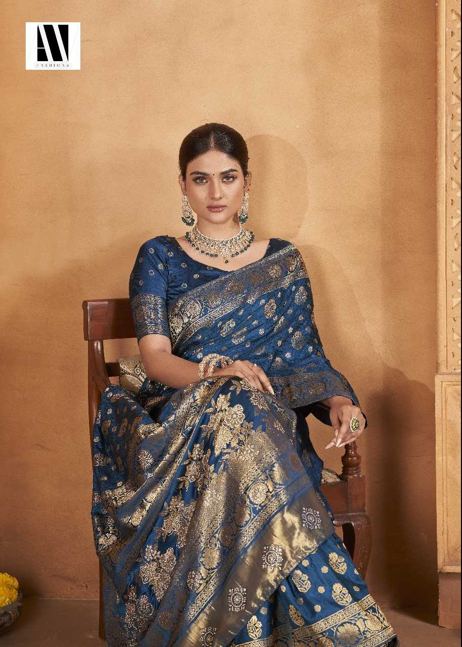 YNF SATIN SILK KESH235 BANARASI FUSION VOL 2 CLOTHING BRANDS WHOLESALE AV FASHION SAREES MANUFACTURER