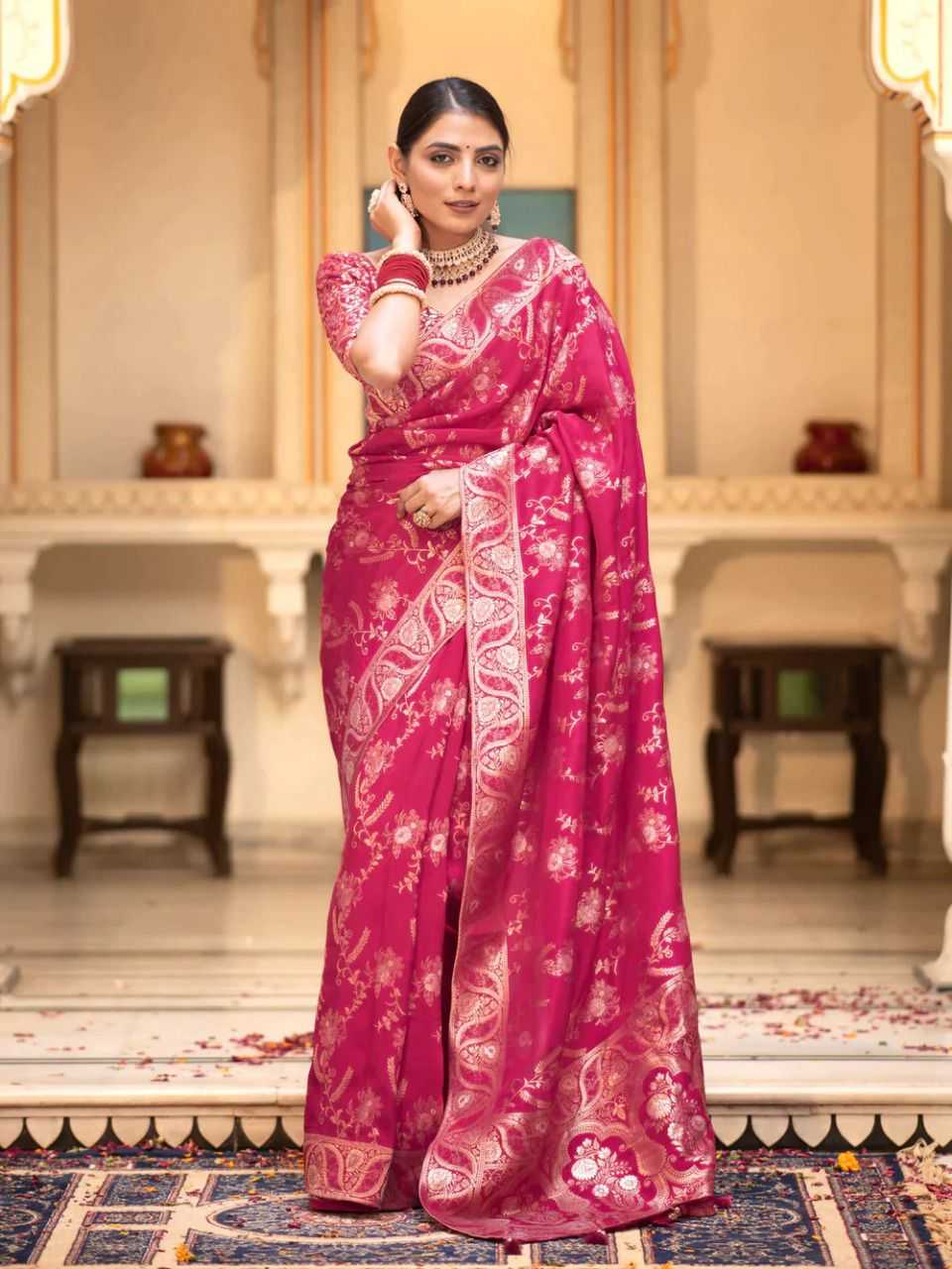 YNF SILK KESH172 08 SAREES WHOLESALE EMBROIDERED SILK ZARI SAREES MANUFACTURER