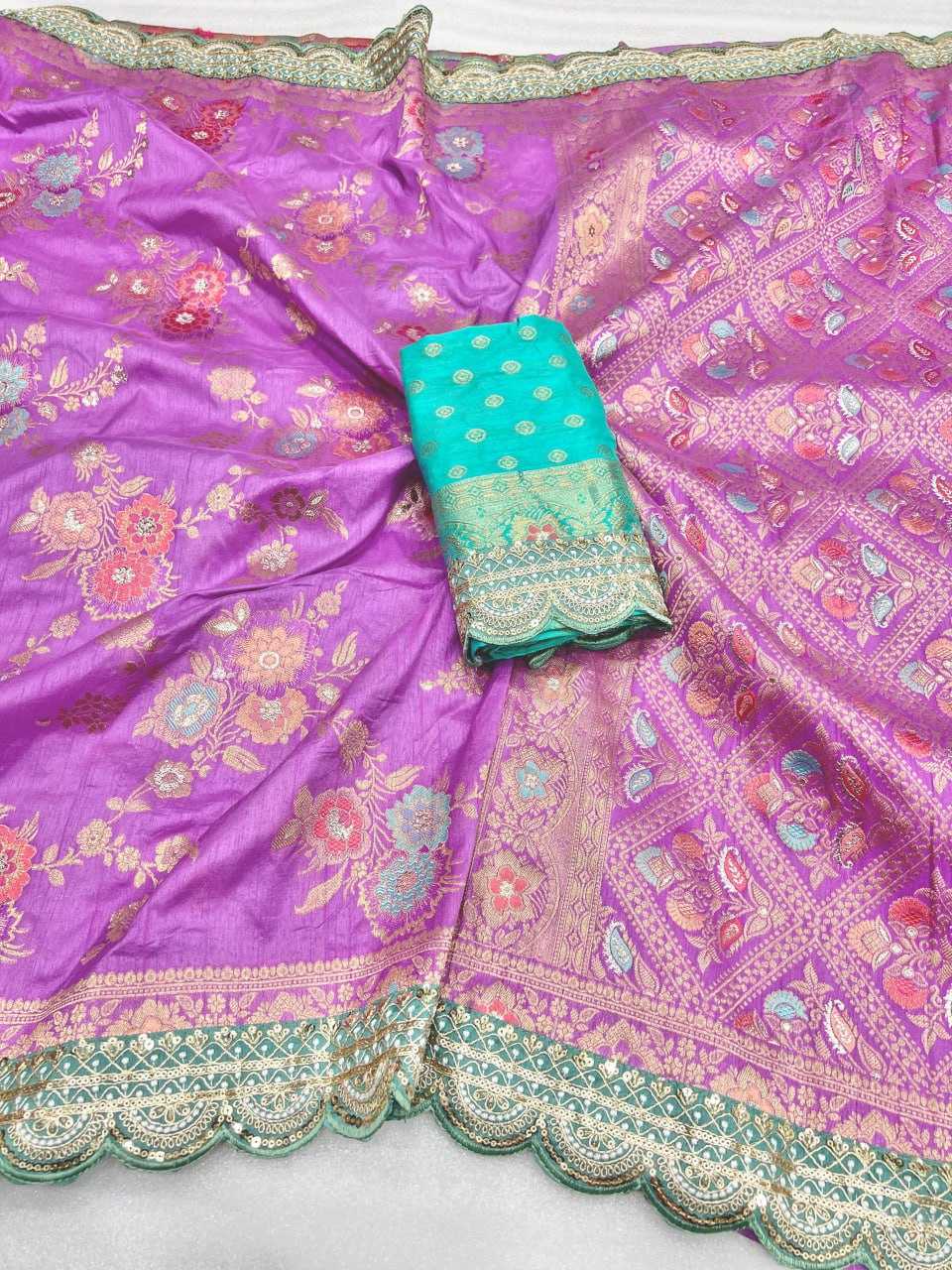 YNF SOFT DOLA KESH107 RNNC63 SAREES WHOLESALE DOLA SILK PURE ZARI SILK EMBROIDERED SILK SAREES MANUFACTURER