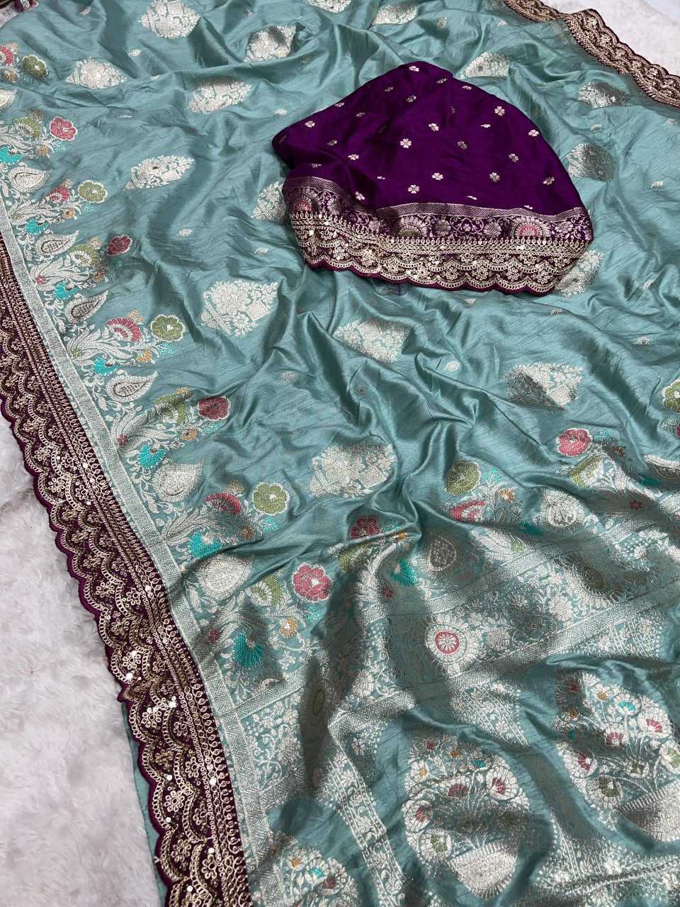 YNF SOFT DOLA KESH107 RNNC64 SILK SAREES WHOLESALE DOLA SILK PURE ZARI SILK EMBROIDERED SILK SAREES MANUFACTURER