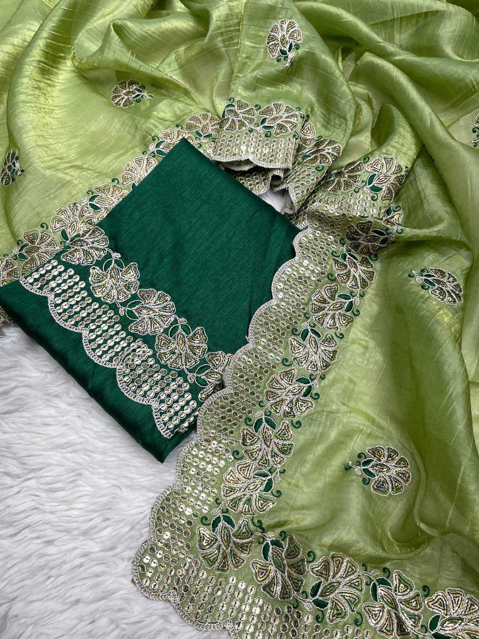 YNF SOFT GOLD CRUSH RIN202 561 SAREES WHOLESALE PARTY WEAR SEQUENCE EMBROIDERED SAREES MANUFACTURER