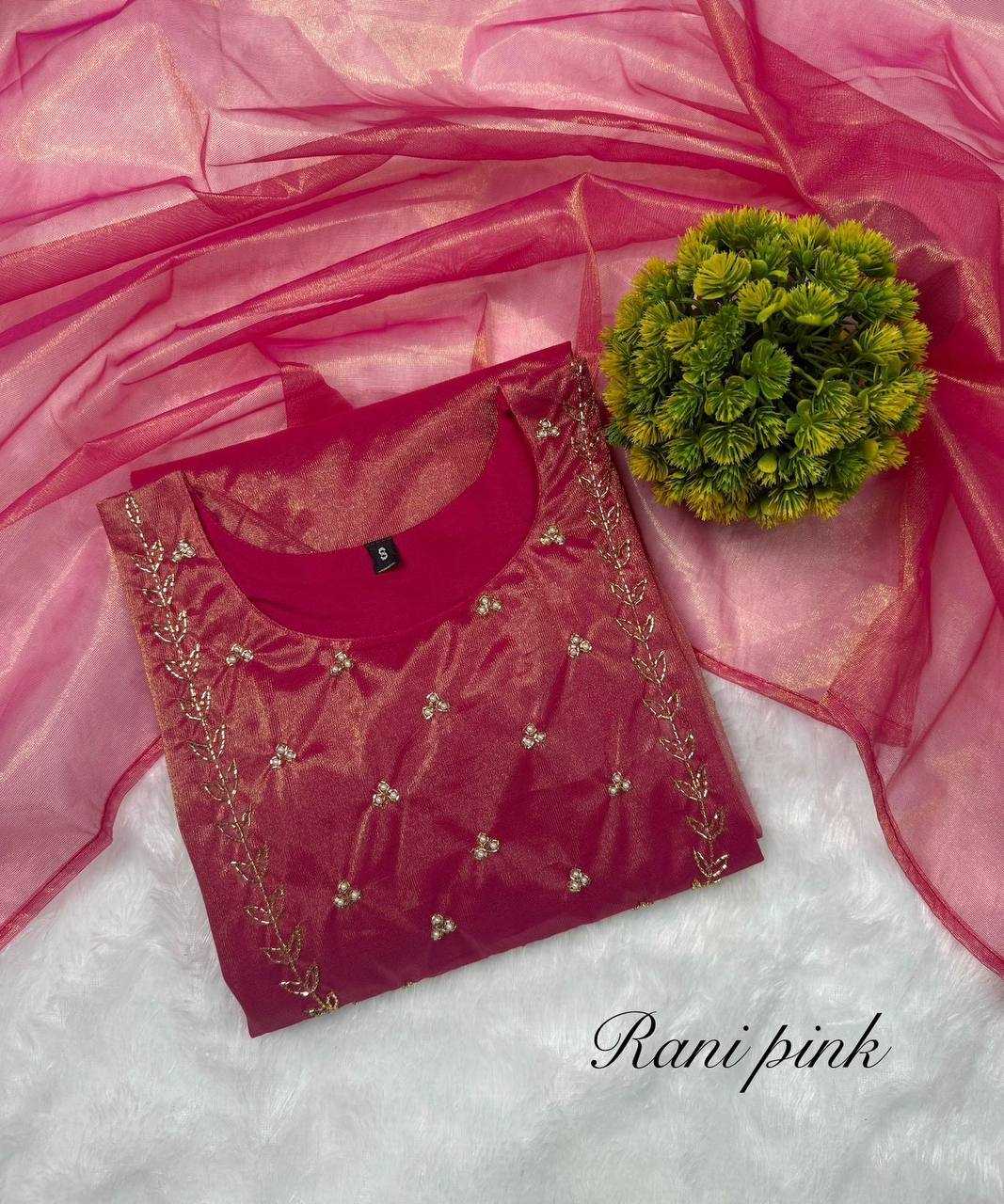 YNF TISSUE RIN102 RCBA14 SUITS & DRESSES WHOLESALE LADIES EMBROIDERED LADIES SILK SUITS MANUFACTURER