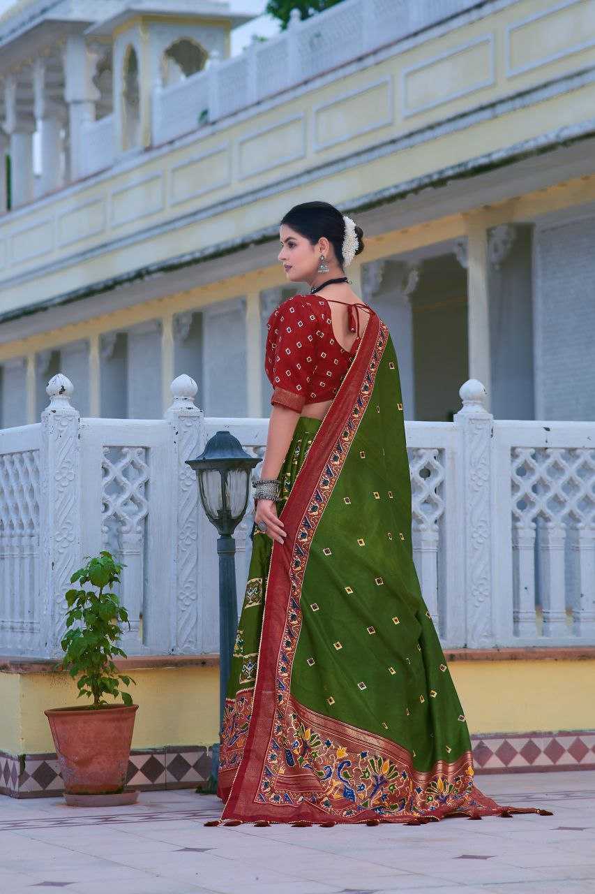 YNF TUSSAR SILK KESH187 Mor LEHENGAS WHOLESALE SILK TRADITIONAL PRINTED BANARASI LEHENGA WITH DUPTTA WEDDING LEHENGAS MANUFACTURER