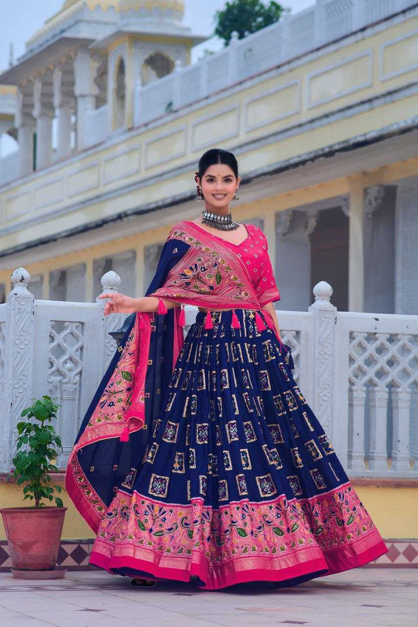 YNF TUSSAR SILK KESH187 Mor LEHENGAS WHOLESALE SILK TRADITIONAL PRINTED BANARASI LEHENGA WITH DUPTTA WEDDING LEHENGAS MANUFACTURER