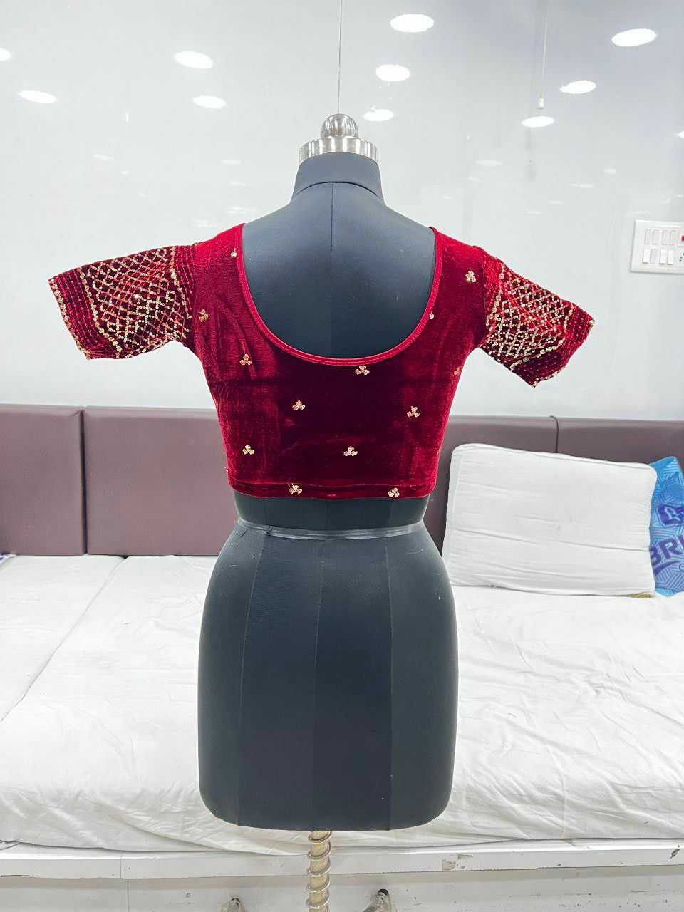 YNF VELVET KESH231 SAARA READYMADE BLOUSE WHOLESALE STRETCHABLE BLOUSE VELVET BLOUSE MANUFACTURER