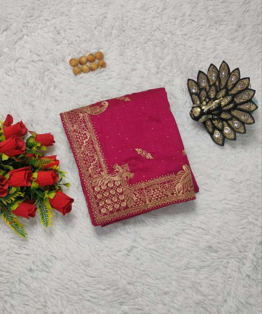 YNF VICHITRA SILK KESH208 098 SAREES WHOLESALE WORK EMBROIDERED SILK ZARI SAREES MANUFACTURER