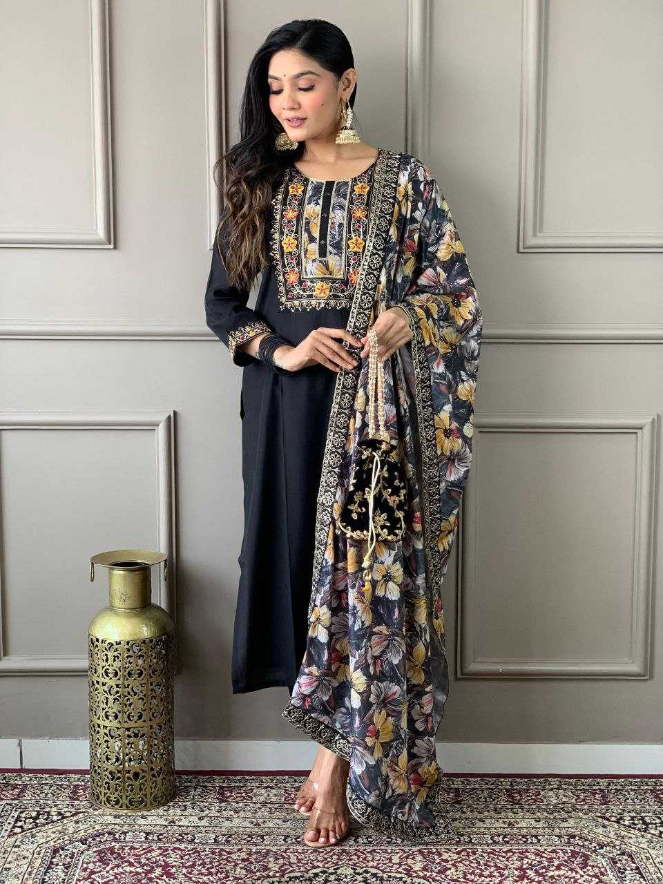 YNF VISCOSE CHANDERI KESH214 254 SUIT & DRESSES WHOLESALE LADIES CHANDERI  SUITS MANUFACTURER