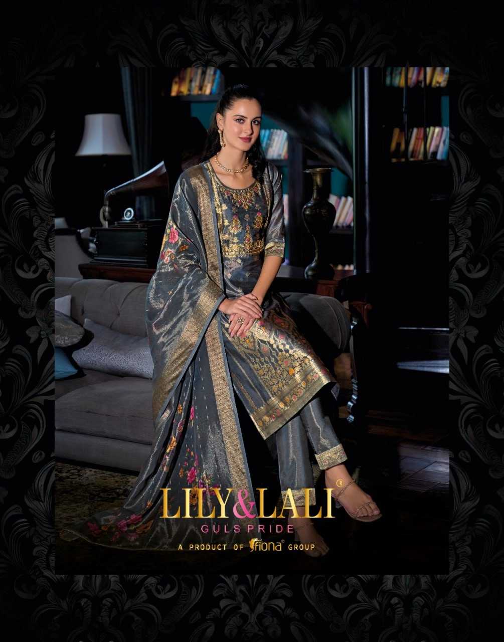 YNF BANARASI JACQUARD LILY & LALI KESH236 FARIDAN CLOTHING BRANDS WHOLESALE SUIT MANUFACTURER