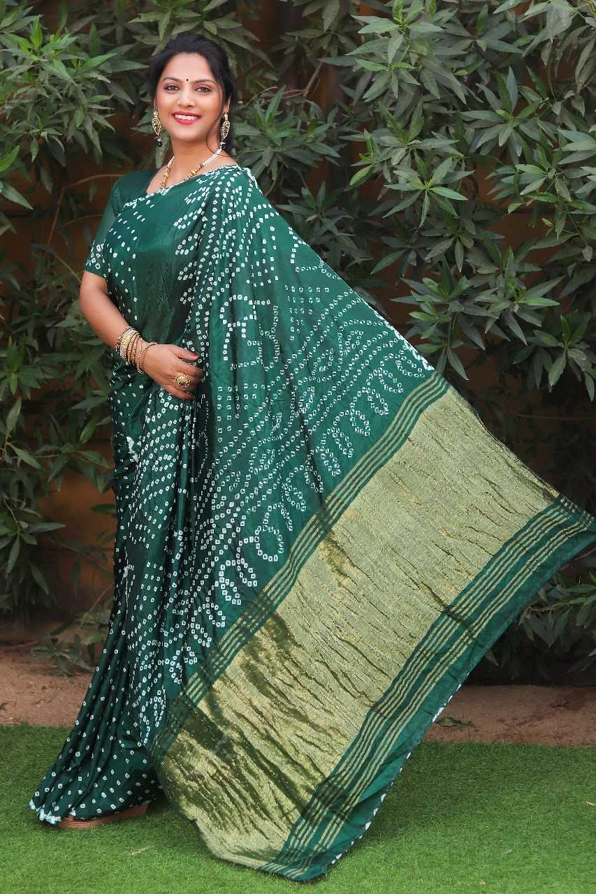 YNF BANDHANI SILK RIN144 SUHASINI SAREES WHOLESALE GAJJI MODAL BANDHANI BANDHEJ SILK BANDHANI SAREES MANUFACTURER