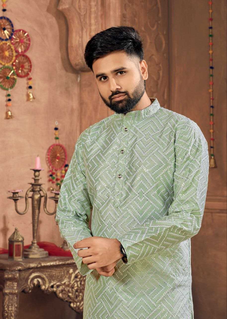 YNF BANGLORI SILK KESH246 ROYAL MEN V-8 MENS WEAR WHOLESALE SILK KURTA EMBROIDERED KUTRA PAJAMA MANUFACTURER