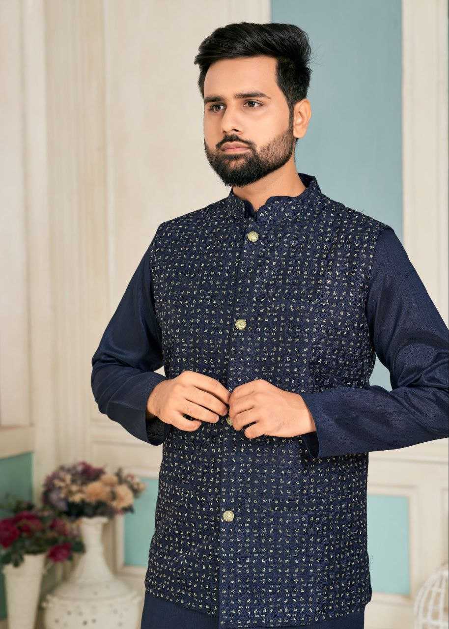 YNF BANGLORI SILK KESH246 SWAYAMVAR WHOLESALE MENS WEAR PATHANI SUIT SILK KURTA MANUFACTURER