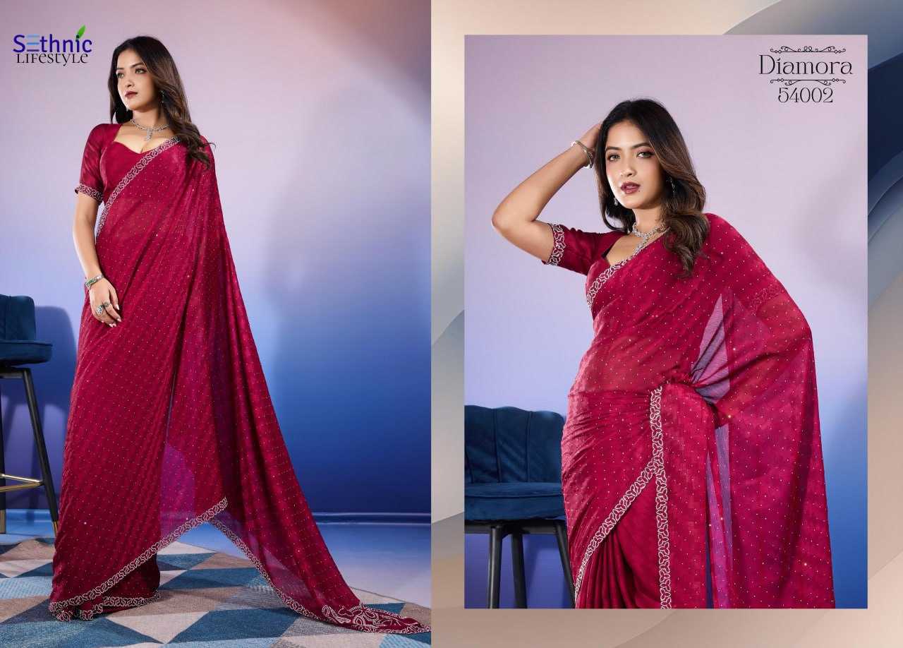 YNF CHIFFON Sethnic Lifestyle KESH113  Diamore CLOTHING BRANDS WHOLESALE SAREES MANUFACTURER