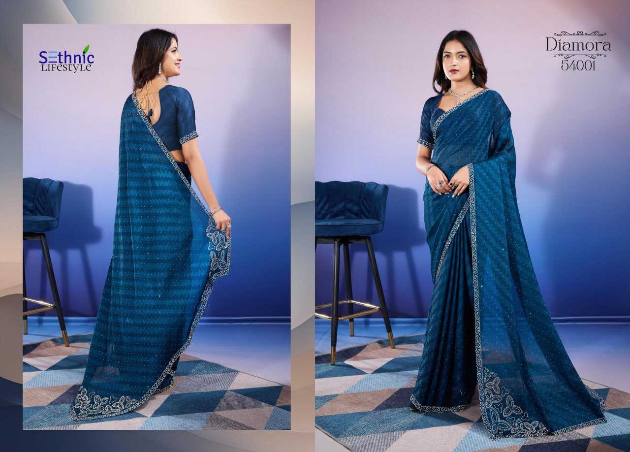 YNF CHIFFON Sethnic Lifestyle KESH113  Diamore CLOTHING BRANDS WHOLESALE SAREES MANUFACTURER