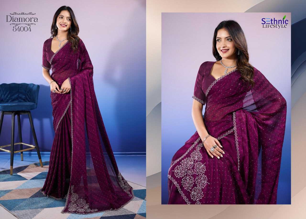 YNF CHIFFON Sethnic Lifestyle KESH113  Diamore CLOTHING BRANDS WHOLESALE SAREES MANUFACTURER