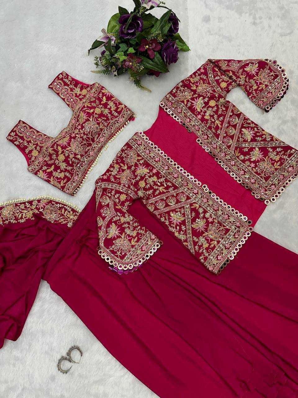 YNF CHINON RIN181 1074 SAREES WHOLESALE READY TO WEAR FANCY LEHNGA FANCY SAREES WITH JACKET MANUFACTURER