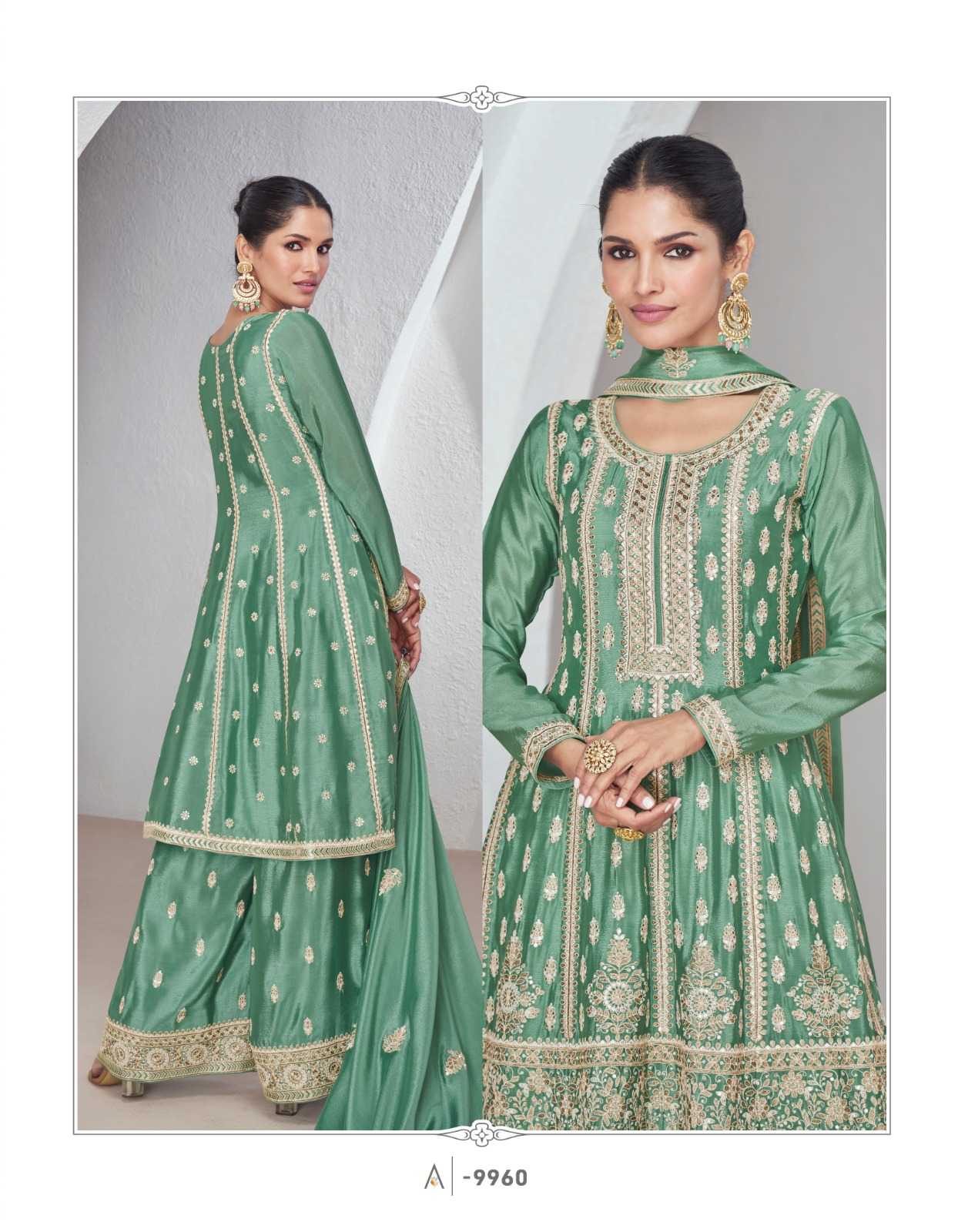 YNF CHINON SILK AASHIRWAD KESH233 SAJDA CLOTHING BRANDS WHOLESALE SUITS MANUFACTURER