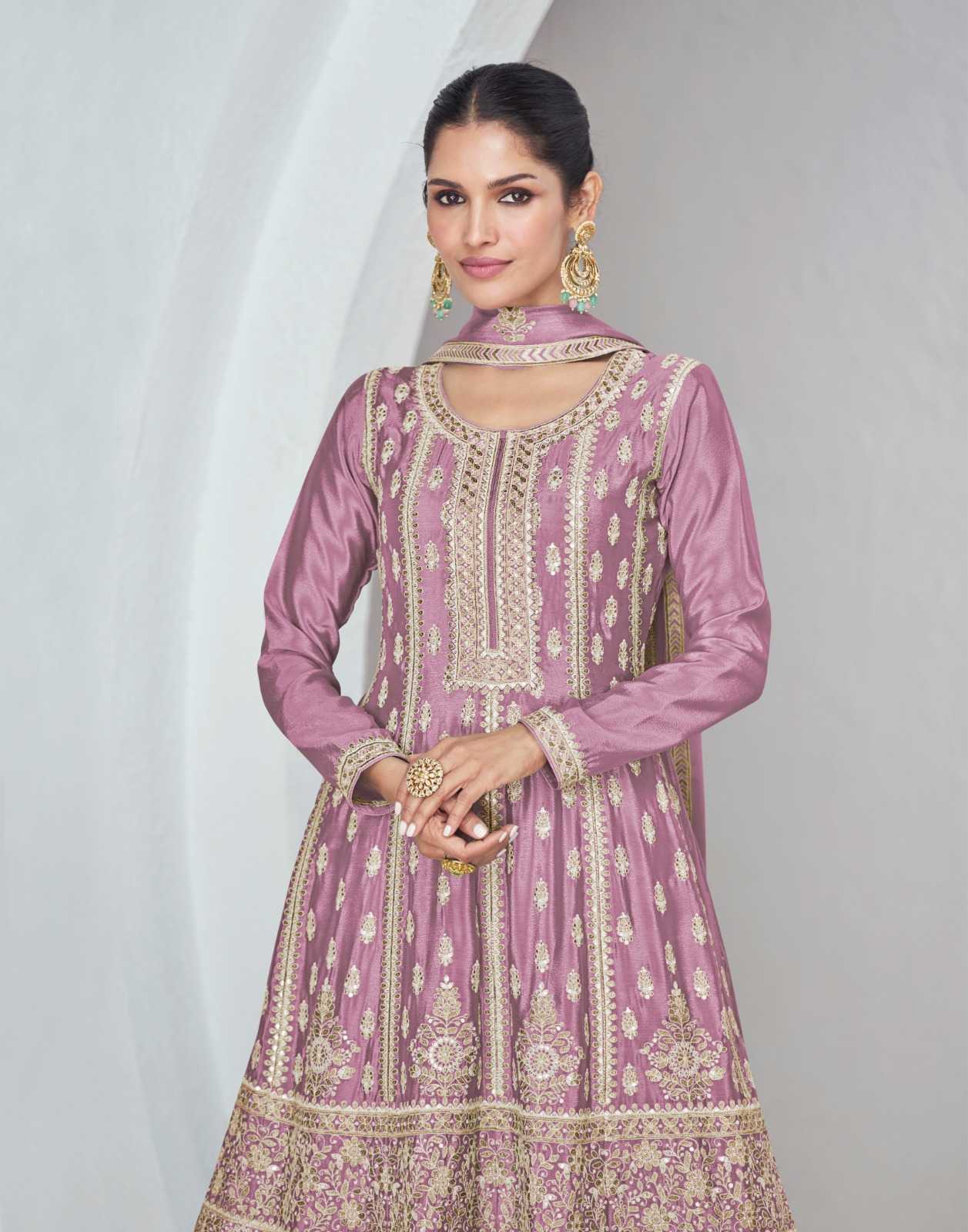 YNF CHINON SILK AASHIRWAD KESH233 SAJDA CLOTHING BRANDS WHOLESALE SUITS MANUFACTURER