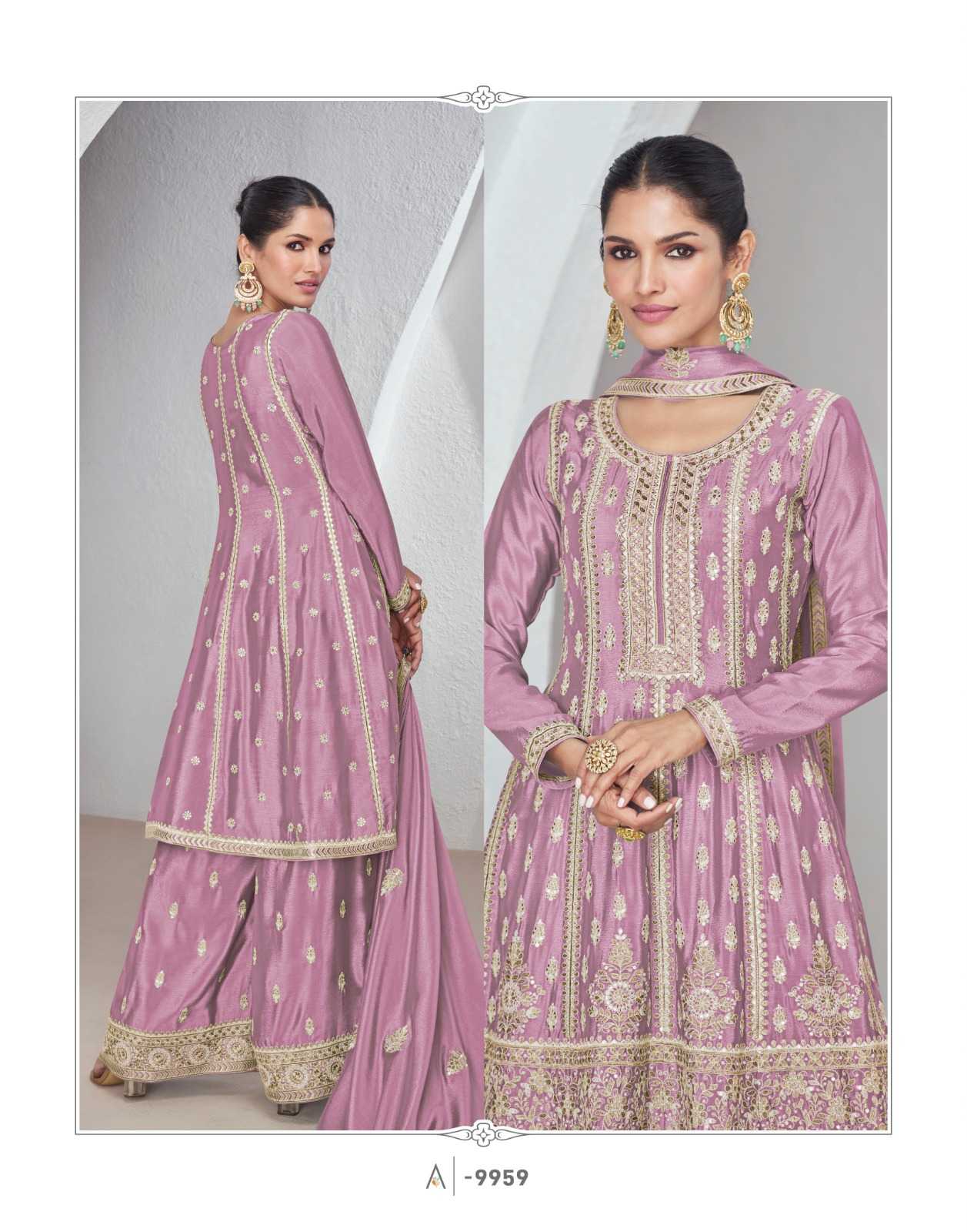 YNF CHINON SILK AASHIRWAD KESH233 SAJDA CLOTHING BRANDS WHOLESALE SUITS MANUFACTURER