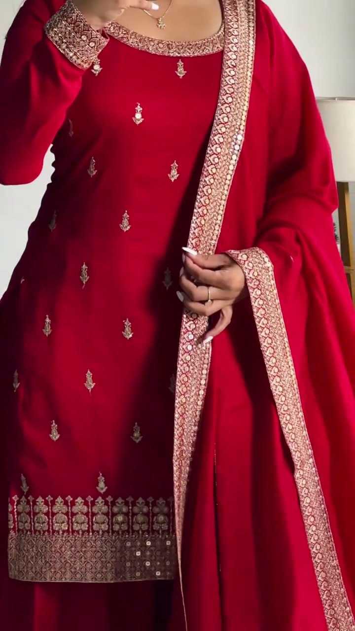 YNF CHINON SILK KESH247 7030 SUITS & DRESSES WHOLESALE EMBROPIDERY SHARARA SALWAR SILK PARTY WEDDING SUITS MANUFACTURE