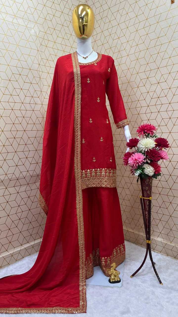 YNF CHINON SILK KESH247 7030 SUITS & DRESSES WHOLESALE EMBROPIDERY SHARARA SALWAR SILK PARTY WEDDING SUITS MANUFACTURE