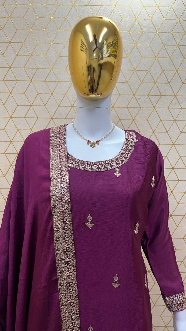 YNF CHINON SILK KESH247 7030 SUITS & DRESSES WHOLESALE EMBROPIDERY SHARARA SALWAR SILK PARTY WEDDING SUITS MANUFACTURE