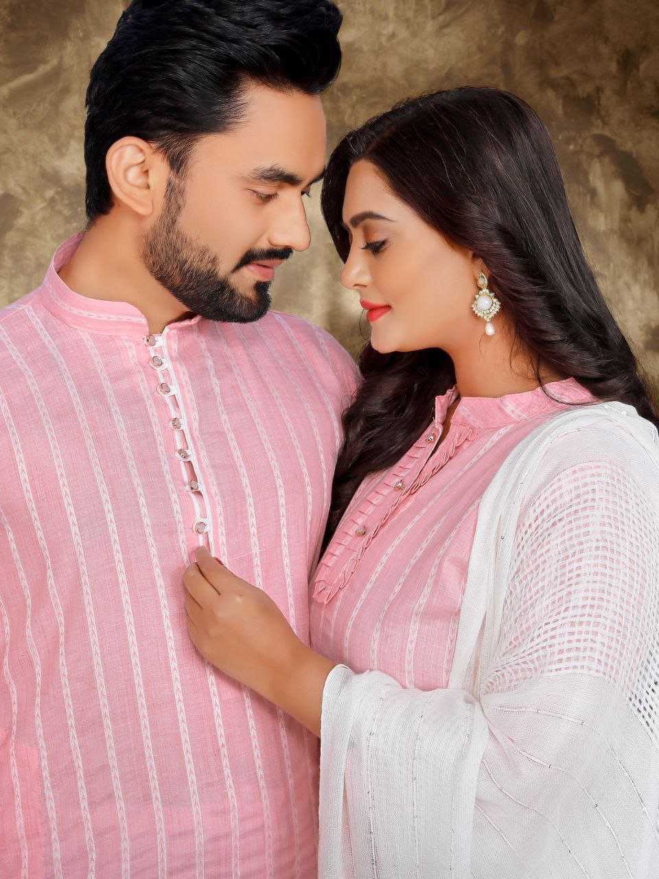 YNF COTTON RIN191 Madhu-Baala COUPLE WEAR WHOLESALE MENS KURTA PAYJAM & FEMALE KURTIS BOTTOM MANUFACTURER