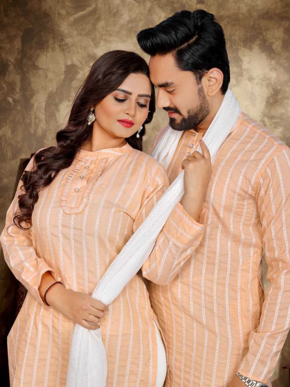 YNF COTTON RIN191 Madhu-Baala COUPLE WEAR WHOLESALE MENS KURTA PAYJAM & FEMALE KURTIS BOTTOM MANUFACTURER