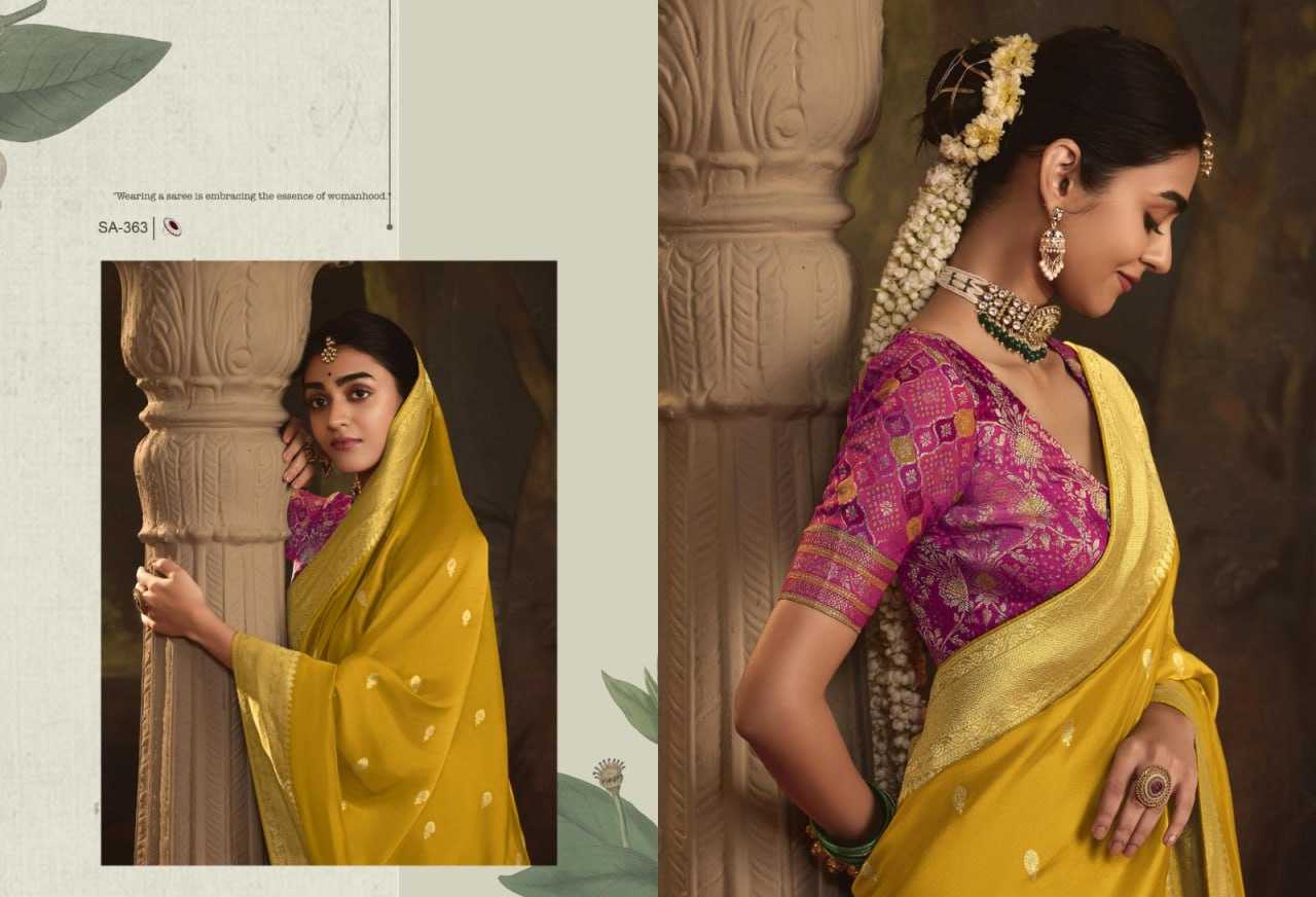 YNF CRAPE SILK KIMORA KESH235 RAAS CLOTHING BRANDS WHOLESALE SAREE MANUFACTURER