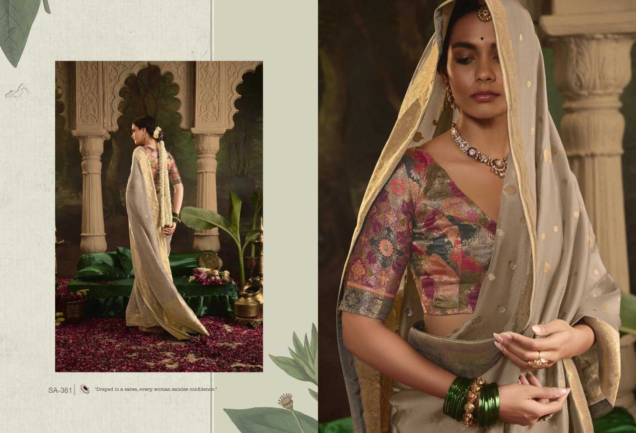 YNF CRAPE SILK KIMORA KESH235 RAAS CLOTHING BRANDS WHOLESALE SAREE MANUFACTURER