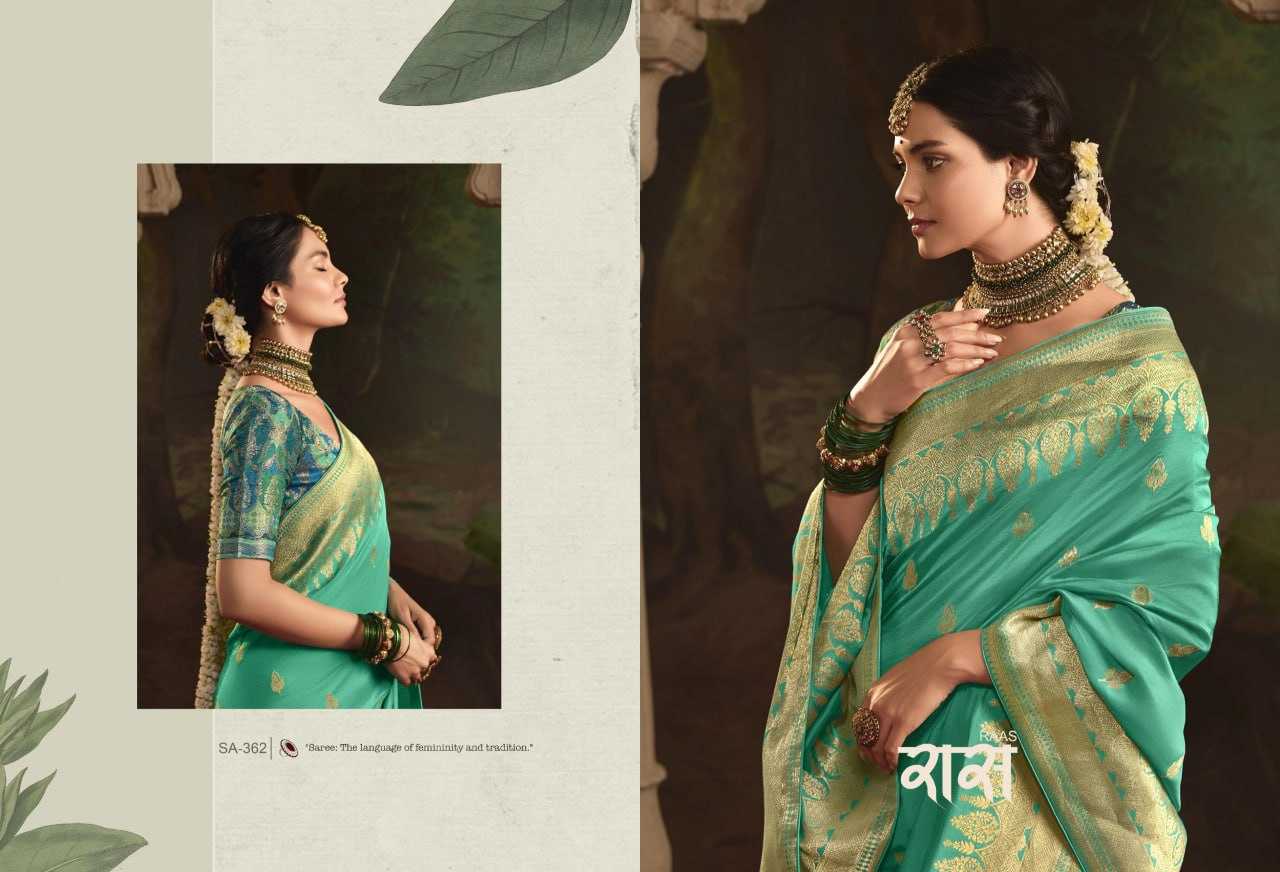 YNF CRAPE SILK KIMORA KESH235 RAAS CLOTHING BRANDS WHOLESALE SAREE MANUFACTURER