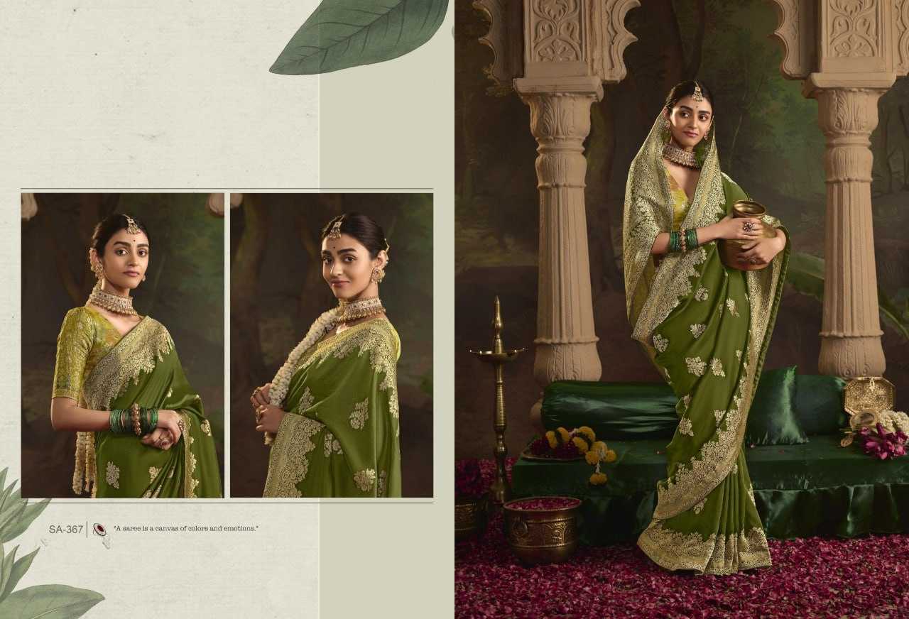 YNF CRAPE SILK KIMORA KESH235 RAAS CLOTHING BRANDS WHOLESALE SAREE MANUFACTURER