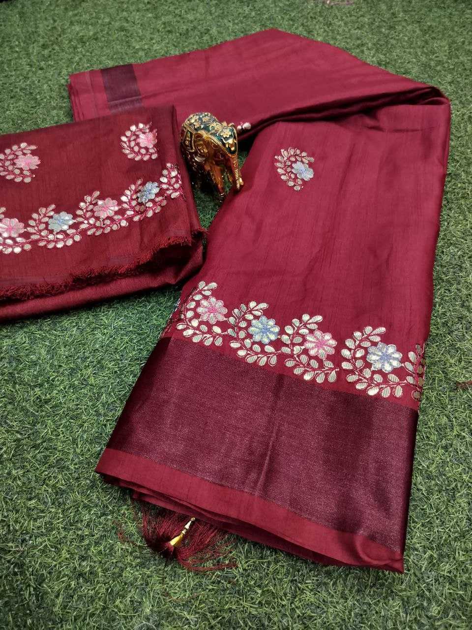 YNF DOLA SILK KESH179 AHB107 SILK SAREES WHOLESALE DOLA SILK ZARI BORDERED SILK MAROON SILK SAREES MANUFACTURER