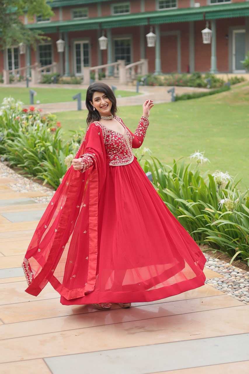 YNF FAUX BLOOMING KESH132 9202 GOWNS WHOLESALE WEDDING EMBROIDERY ANARKALI GOWNS MANUFACTURER