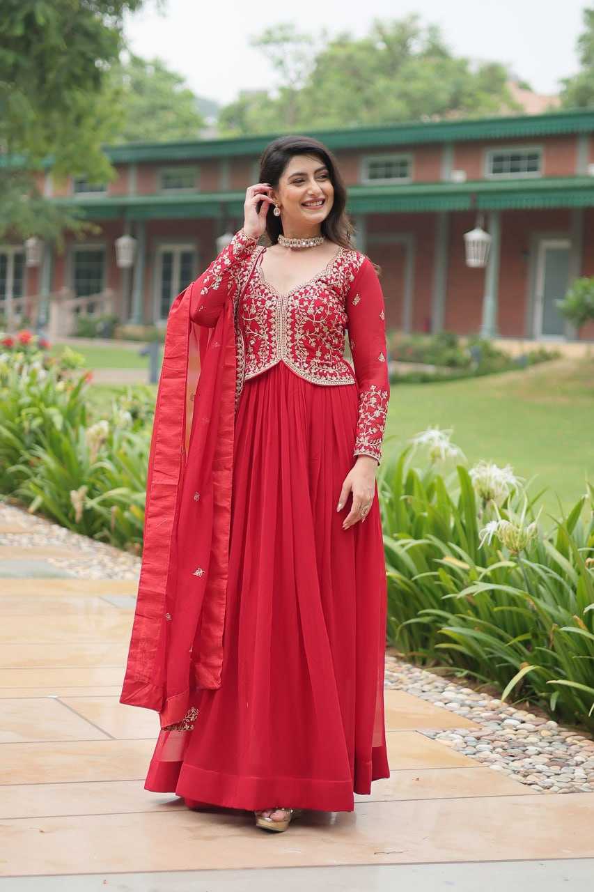 YNF FAUX BLOOMING KESH132 9202 GOWNS WHOLESALE WEDDING EMBROIDERY ANARKALI GOWNS MANUFACTURER