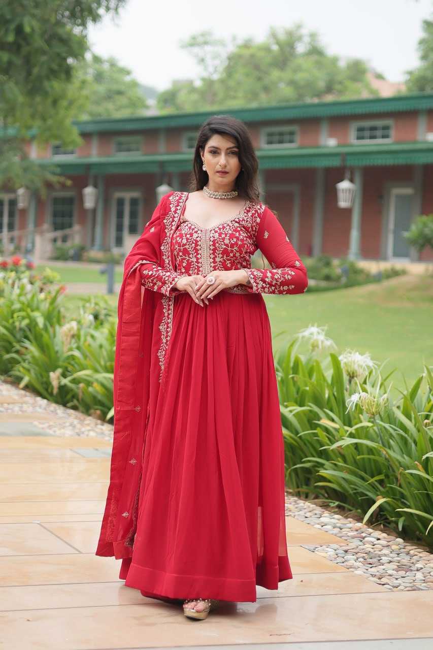 YNF FAUX BLOOMING KESH132 9202 GOWNS WHOLESALE WEDDING EMBROIDERY ANARKALI GOWNS MANUFACTURER