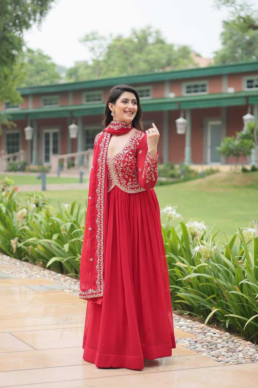 YNF FAUX BLOOMING KESH132 9202 GOWNS WHOLESALE WEDDING EMBROIDERY ANARKALI GOWNS MANUFACTURER