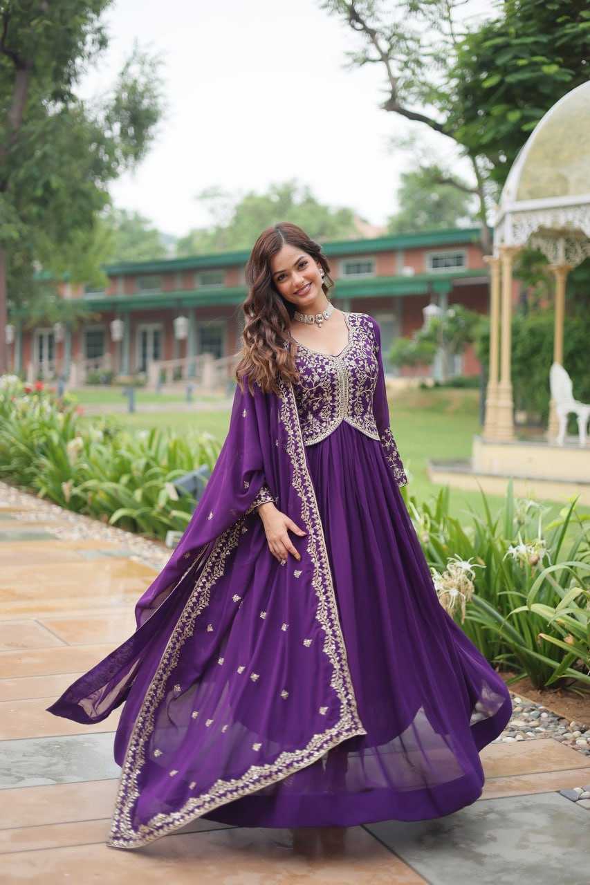 YNF FAUX BLOOMING KESH132 9202 GOWNS WHOLESALE WEDDING EMBROIDERY ANARKALI GOWNS MANUFACTURER