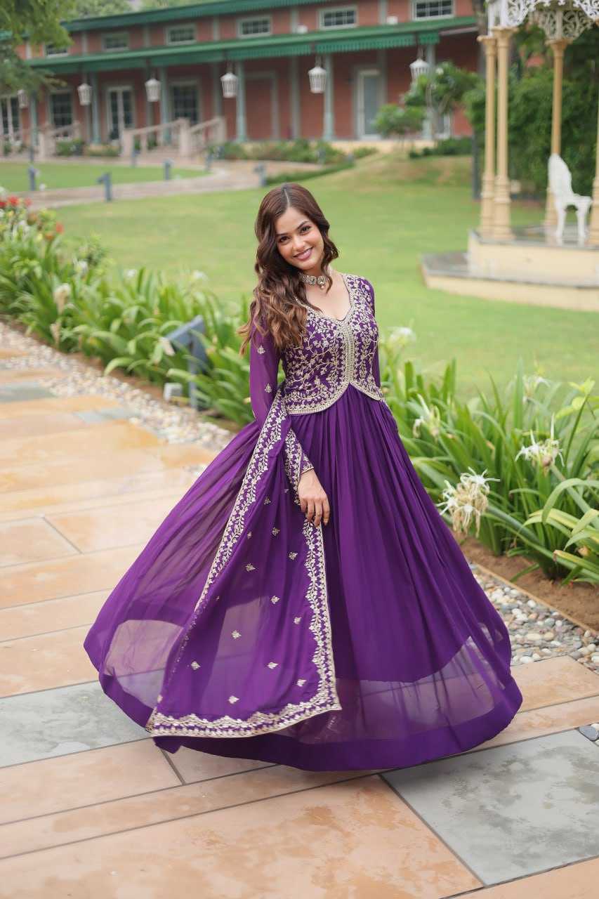 YNF FAUX BLOOMING KESH132 9202 GOWNS WHOLESALE WEDDING EMBROIDERY ANARKALI GOWNS MANUFACTURER