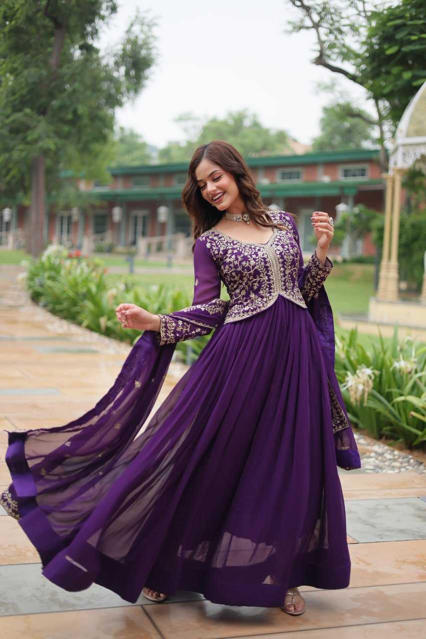 YNF FAUX BLOOMING KESH132 9202 GOWNS WHOLESALE WEDDING EMBROIDERY ANARKALI GOWNS MANUFACTURER